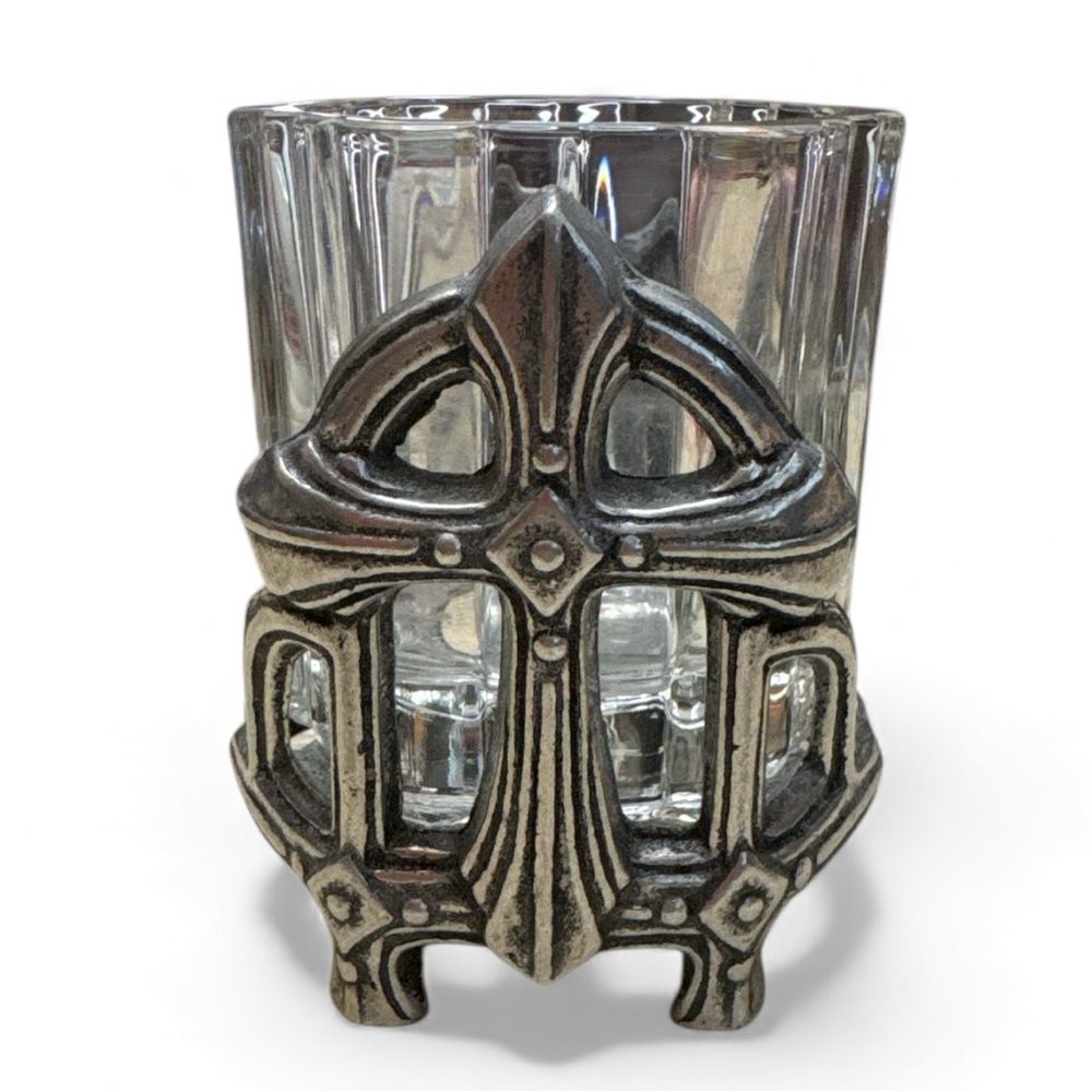 Carson Statesmetal pewter cross votive tealight candle holder